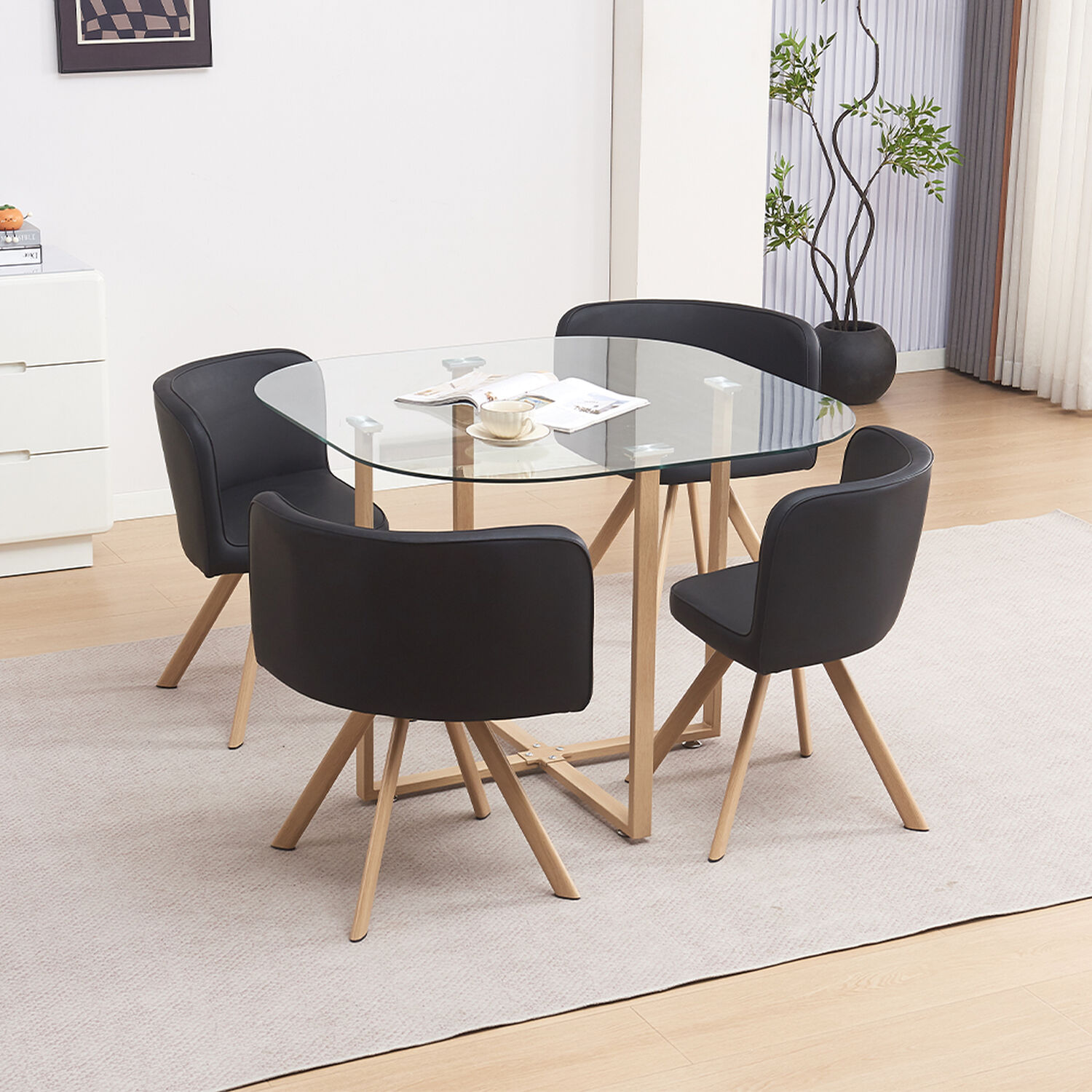 Juego De Comedor Casaideal Pizza / 4 Sillas image number 1.0